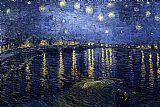 Vincent van Gogh Starry Night over the Rhone painting
